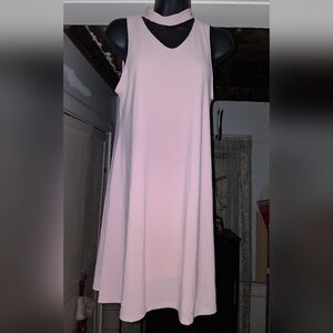 Chic Sleevless Light Pink Dress